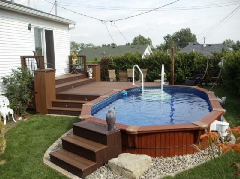 lovely above ground pool landscaping ideas on a budget - 1 NFAUEII