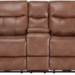 microfiber reclining loveseat with console wallace medium brown microfiber reclining console loveseat VYGERZP