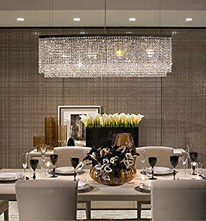 modern crystal chandeliers for dining room siljoy modern crystal chandelier lighting oval rectangular pendant lights PPFHAVO