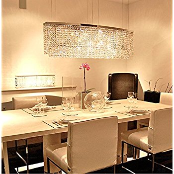 modern crystal chandeliers for dining room siljoy modern crystal chandelier lighting rectangular oval pendant lights NMSALOC