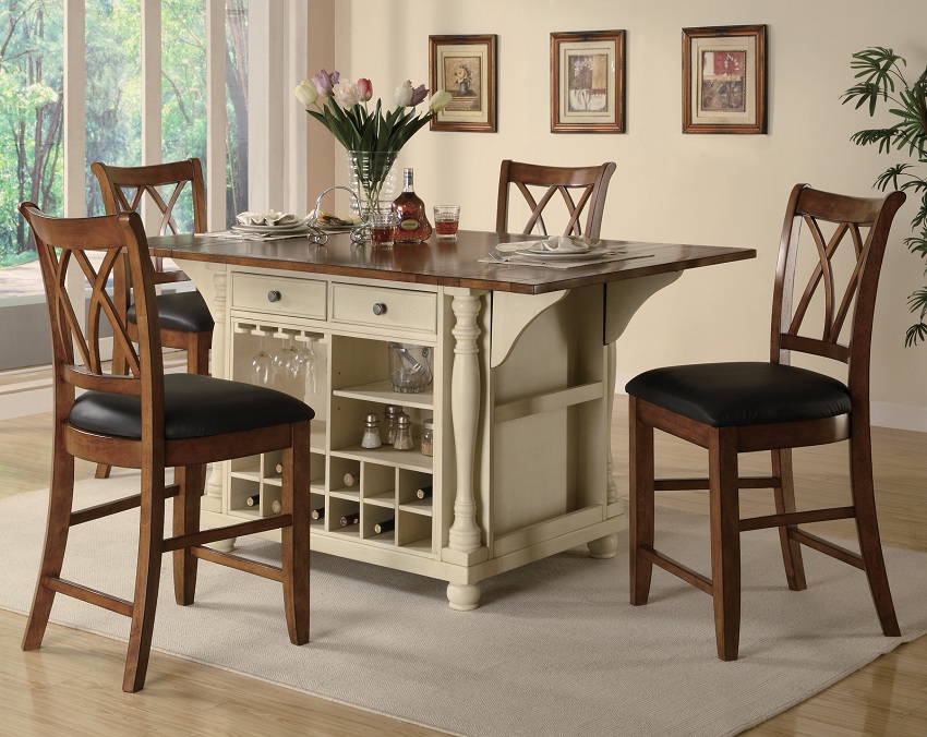 narrow counter height table for kitchen buttermilk collection 102271 counter height dining table set rh wyckes BQIYJAI
