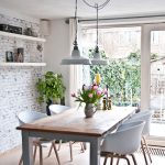 pendant lighting over dining room table two industrial pendant lights over the dining table. image via FRILYVM