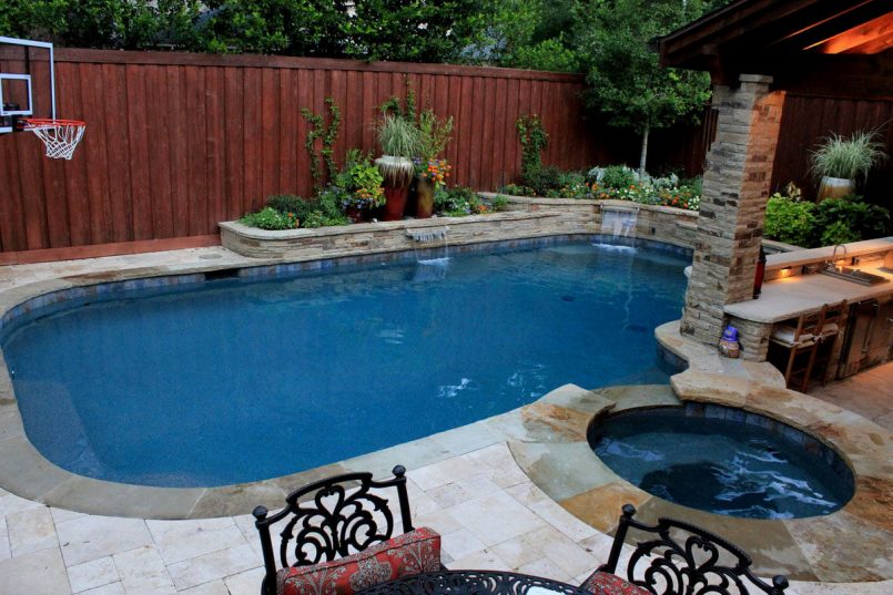 pool landscaping ideas for small backyards garden backyard with VLRQEXF