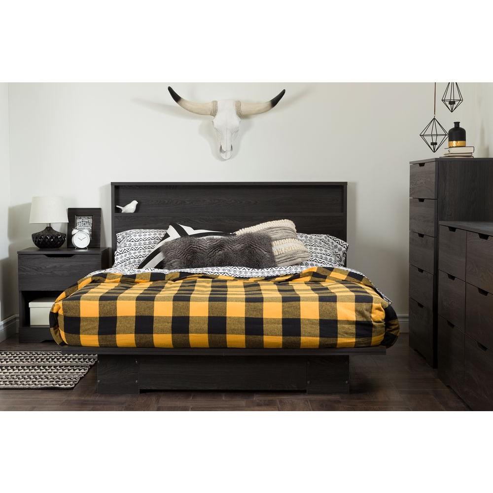 queen platform bed frame with headboard south shore holland full/queen platform bed VNYHFLJ