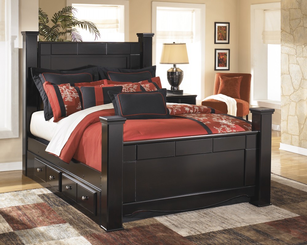 queen size bed frame with drawers underneath shay - queen/king under bed storage BUSBFSB