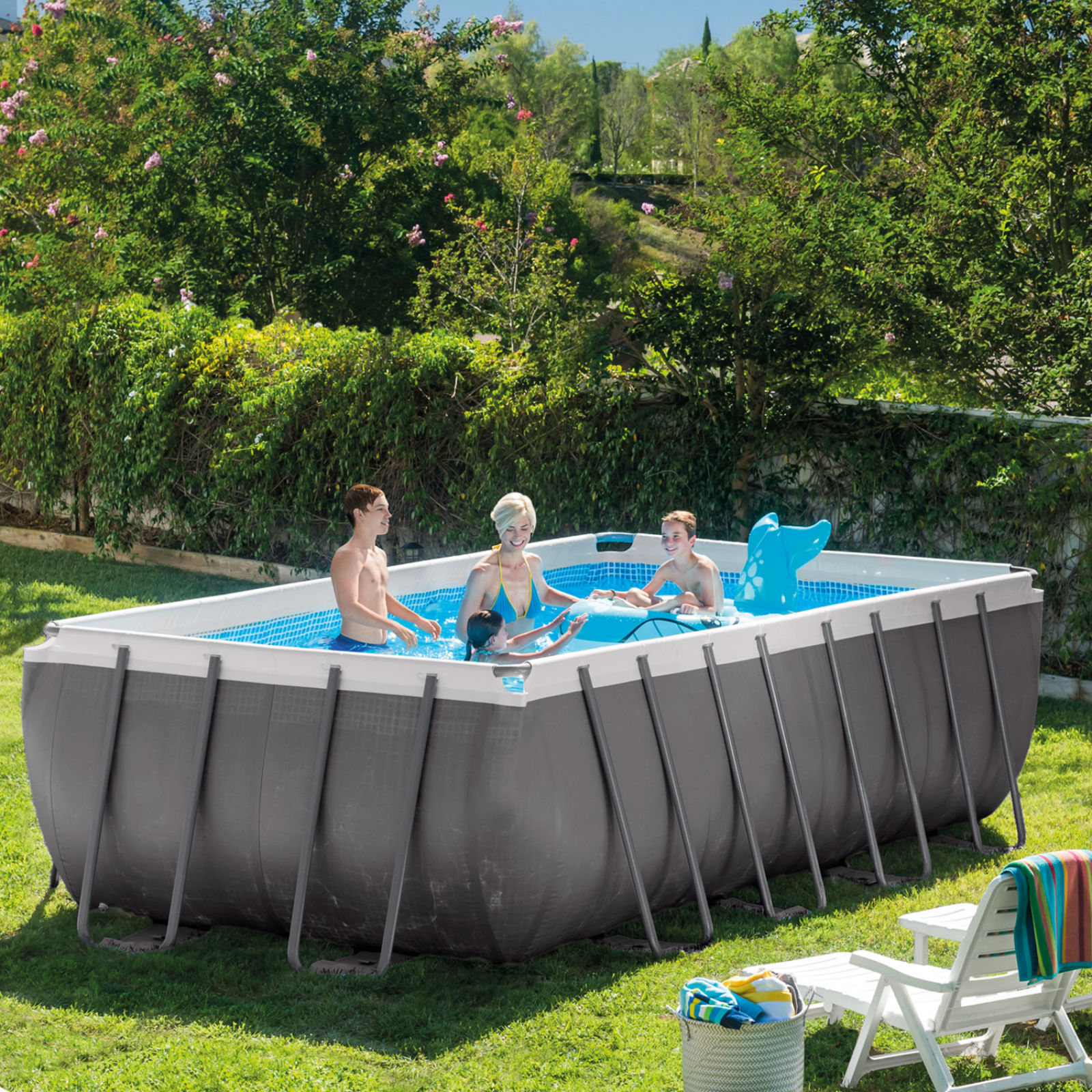 rectangular above ground swimming pools intex 18u0027 x 9u0027 x 52 NNOQMHW