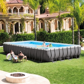 rectangular above ground swimming pools intex 32u0027 x 16u0027 x 52 QSYVTNO