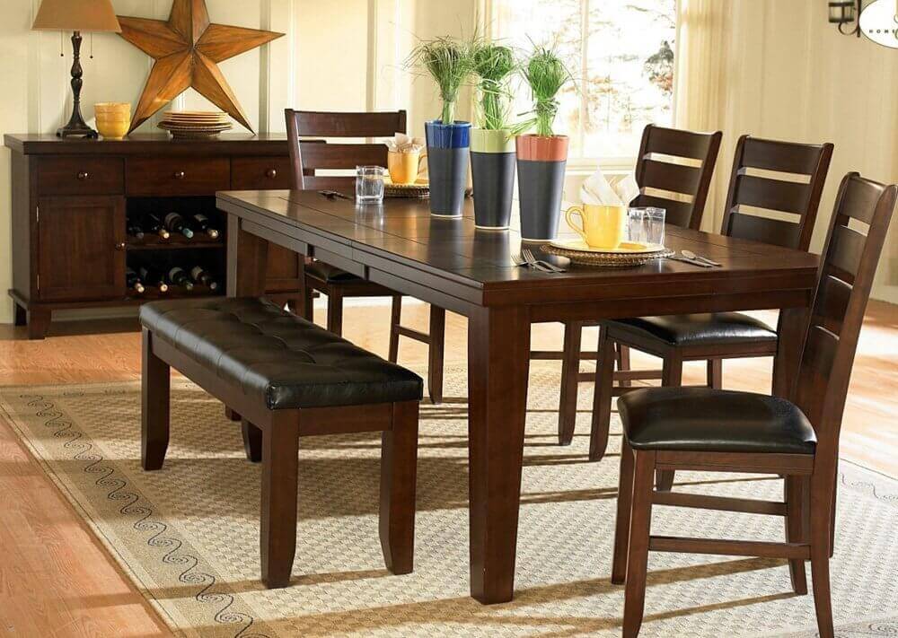 rectangular dining tables for small spaces a stunning dark oak finish, birch veneer dining set with PUDDYRE