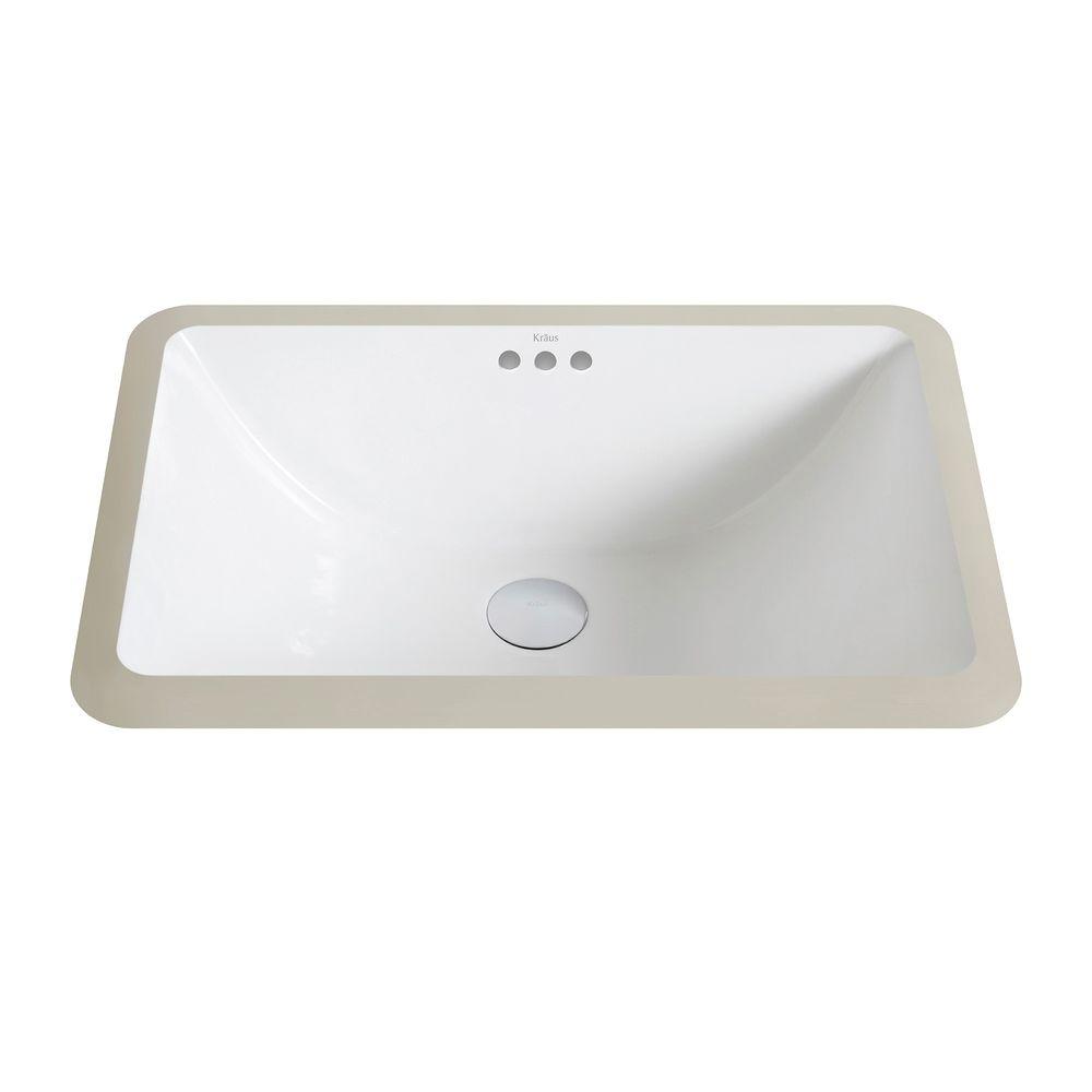 small rectangular undermount bathroom sink kraus elavo small rectangular ceramic undermount bathroom sink in white KNCZVJF