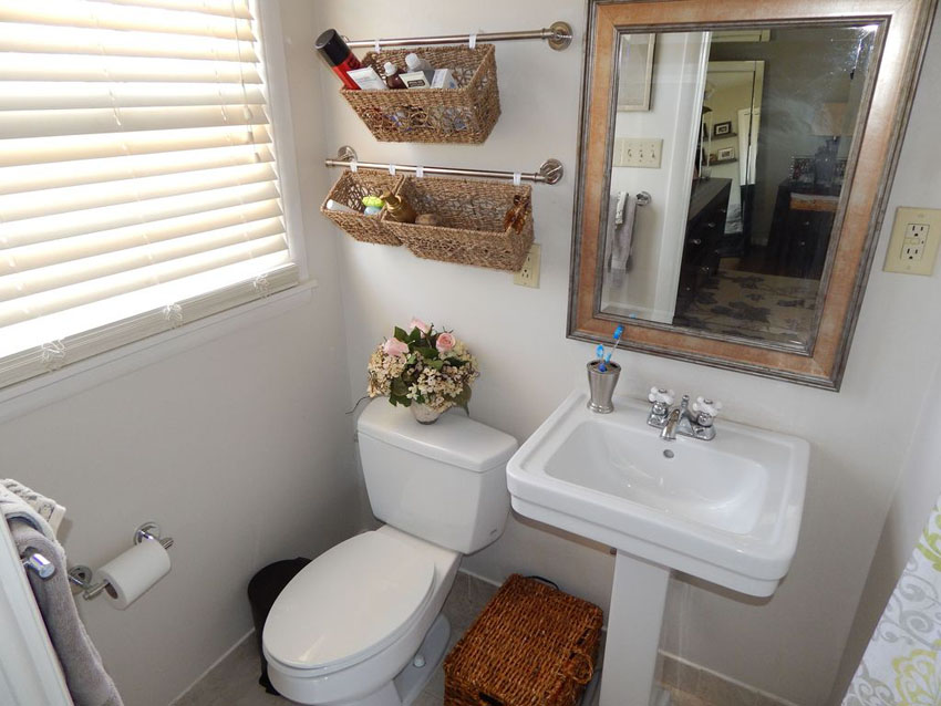 wall hanging baskets for bathroom storage awesome our large bathroom is sooo small bathroom storage solution CMKOKSN