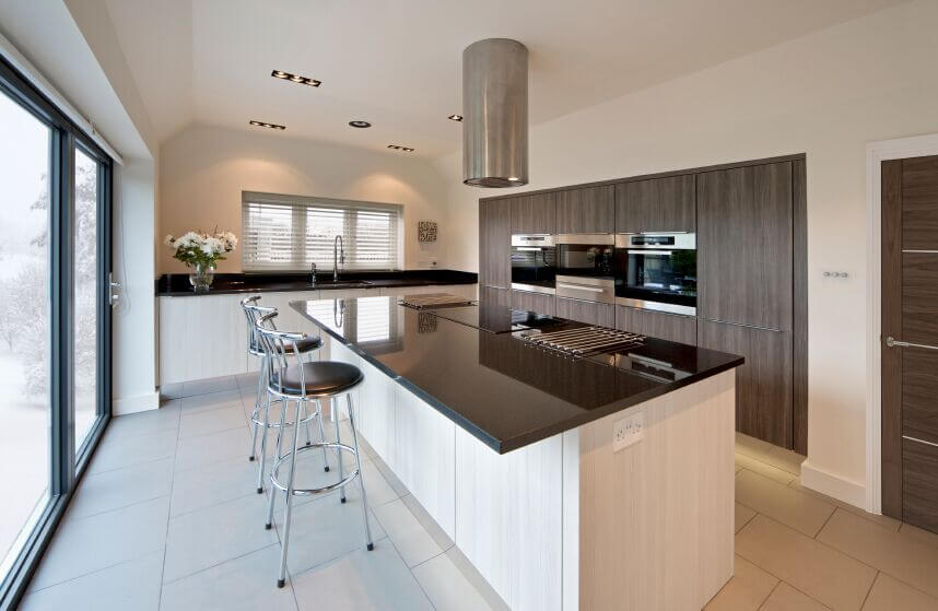 white kitchen cabinets with black countertops this minimalist kitchen is a lovely balance of light and EKZYHKR
