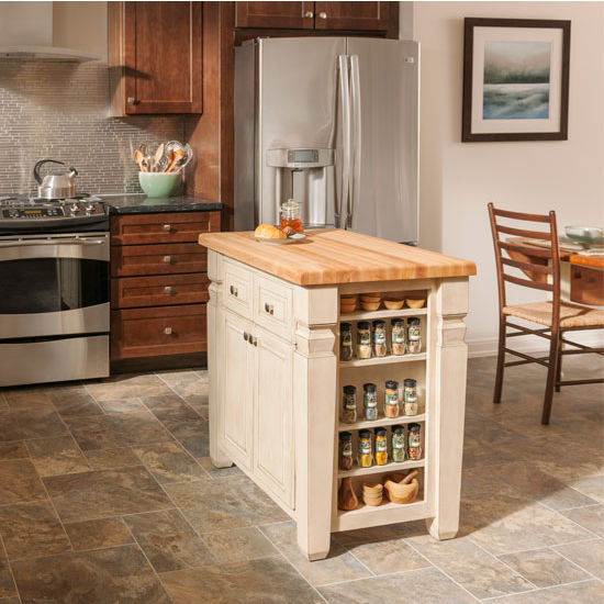 white kitchen island with butcher block top jeffrey alexander loft kitchen island with hard maple butcher block RMETEGL