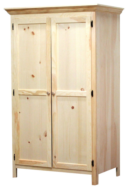 Classic Wardrobe, 26x43x72, Pine Wood - Contemporary - Armoires And