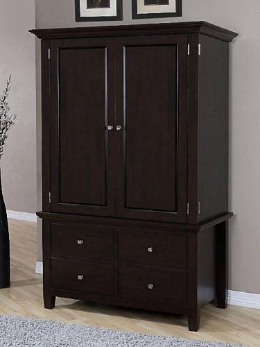 Amazon.com: Armoire Wood 4-drawer Wardrobe Closet Tv Cabinet Storage