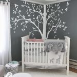 Baby Bedroom Home Art Decor Cute Huge Tree With Falling Leaves And