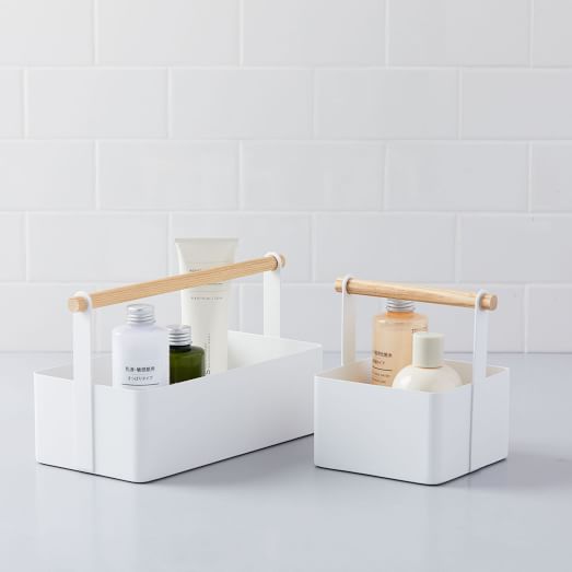 Wood Handle Bathroom Caddy | west elm