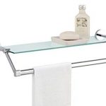 Amazon.com: Organize It All Bathroom Glass Shelf with Chrome Towel