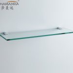 Single Bathroom Shelf/Glass Shelf,Brass Made Base+Glass Shelf