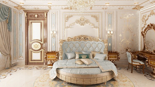 Admirable Master Bedroom Design in Dubai by Luxury Antonovich Design