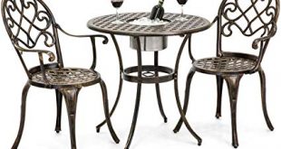 Amazon.com: Best Choice Products Cast Aluminum Patio Bistro Table