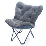 Overfilled Butterfly Chair - Ultra Plush Dark Gray