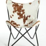 Brown & White Cowhide Butterfly Chair u2013 Gaucho Cowhide Rugs