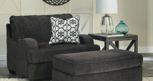 Charenton Charcoal Chair and a Half with Ottoman - Furniture Direct Now