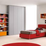 Orange children's bedroom furniture set / unisex - RHYTHM 003 - Clever