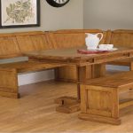 Rustic Kitchen Design with Corner Booth Kitchen Table Set