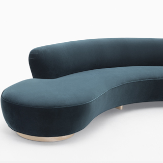 Vladimir Kagan, Seating, Free Form Curved Sofa with Arm