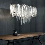 hua Designer Lighting Chain Hanging Large Linear Pendant - - Amazon.com