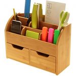 Desk Stationery Organiser Box (or Wall Mounted) Desk Tidy Made of