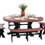 4x6 Oval Dinner Table with Benches | Patio Table Sets Sales & Prices