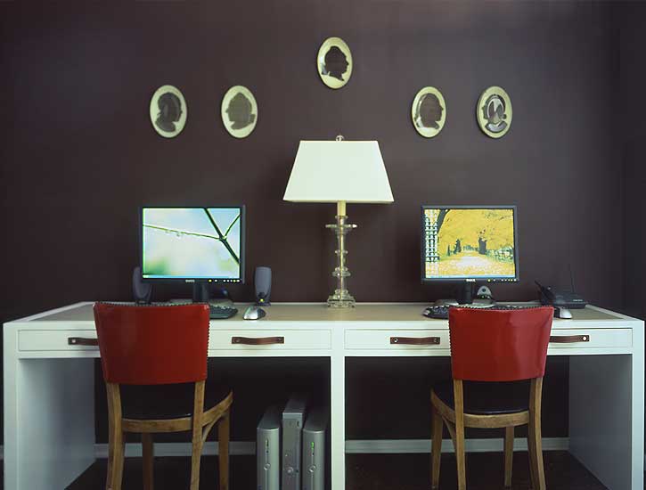 Double Desk Ideas - Contemporary - den/library/office - M. Design