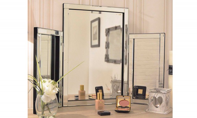 Bolzano Dressing Table Mirror Silver 77 x 54cm - Dressing Table