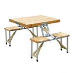 Amazon.com : Outsunny 4 Person Wooden Portable Folding Picnic Table