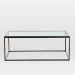 Box Frame Coffee Table - Glass/Antique Bronze | west elm