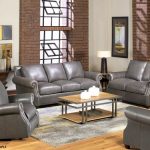 8655 Gray Leather Sofa- Additional 10% off Utah-made leather