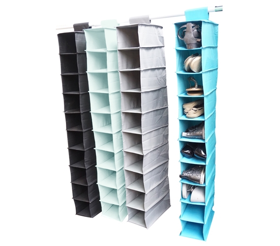 TUSK College Storage - Hanging Shoe Shelves Storage Closet