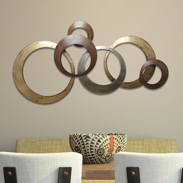 Shop Stratton Home Decor Interlocking Circles Metal Wall Decor