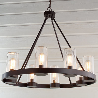 Industrial Indoor/Outdoor Round Chandelier