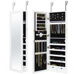 Best Choice Products Mirrored Hanging Jewelry Cabinet Armoire
