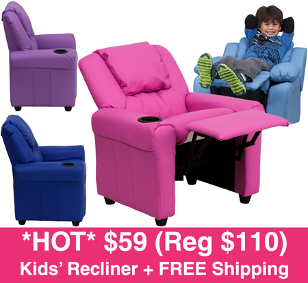 HOT* $59 (Reg $110) Kids' Recliner + FREE Shipping