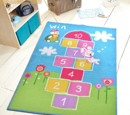 Kids Rug Baby Room Carpet Blue Sky Printed Fairy Girls Rugs and