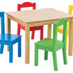 Tot Tutors Primary Focus Wood Table and Chairs Set - Transitional