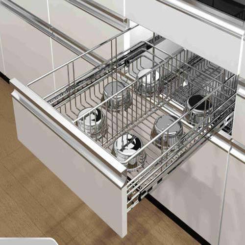 Modular Kitchen Sliding Drawers, मॉड्यूलर किचन