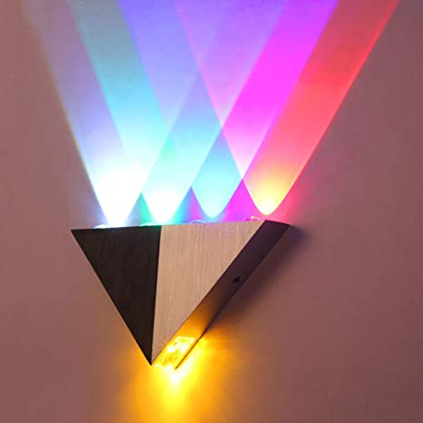 Lemonbest Modern Triangle 5W LED Wall Sconce Light Fixture Indoor