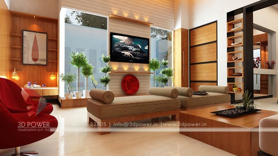 Modern Living Room Interior | Interior Design 3D Rendering | 3D Power