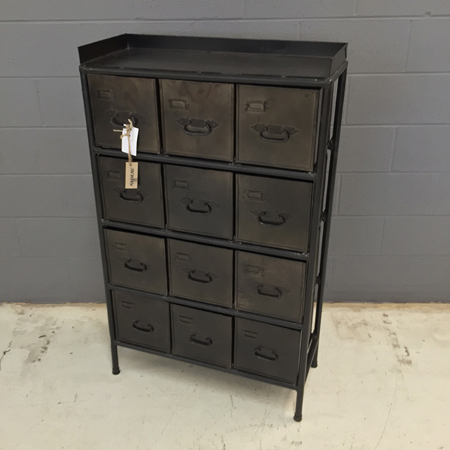 Industrial Dresser with Metal Drawers - Nadeau Minneapolis