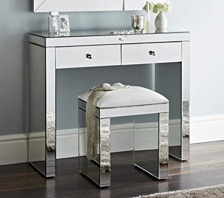 Niches Luxury Venetian Mirror Dressing Table & Stool With Two Makeup